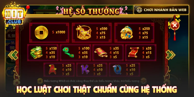 Học luật chơi thật chuẩn cùng hệ thống