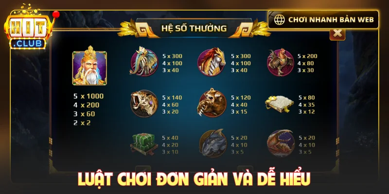 Luật chơi đơn giản và dễ hiểu