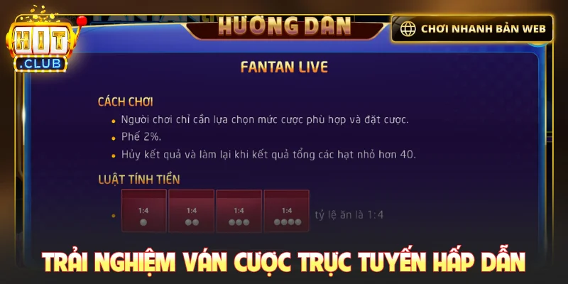 Trải nghiệm ván cược trực tuyến hấp dẫn